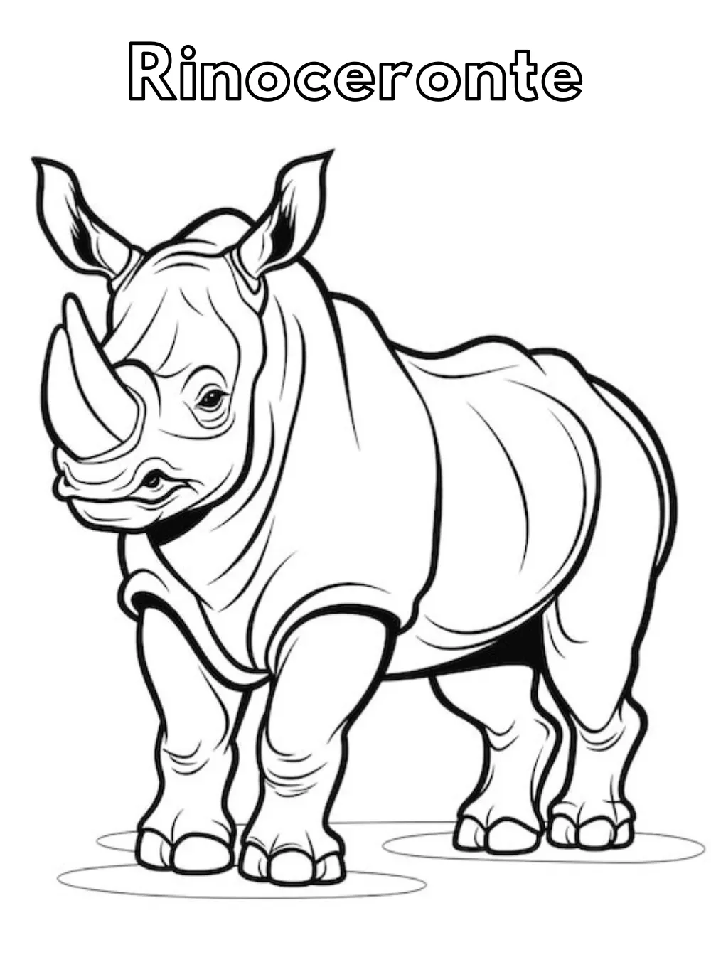 Dibujos para colorear e imprimir Rhinoceros