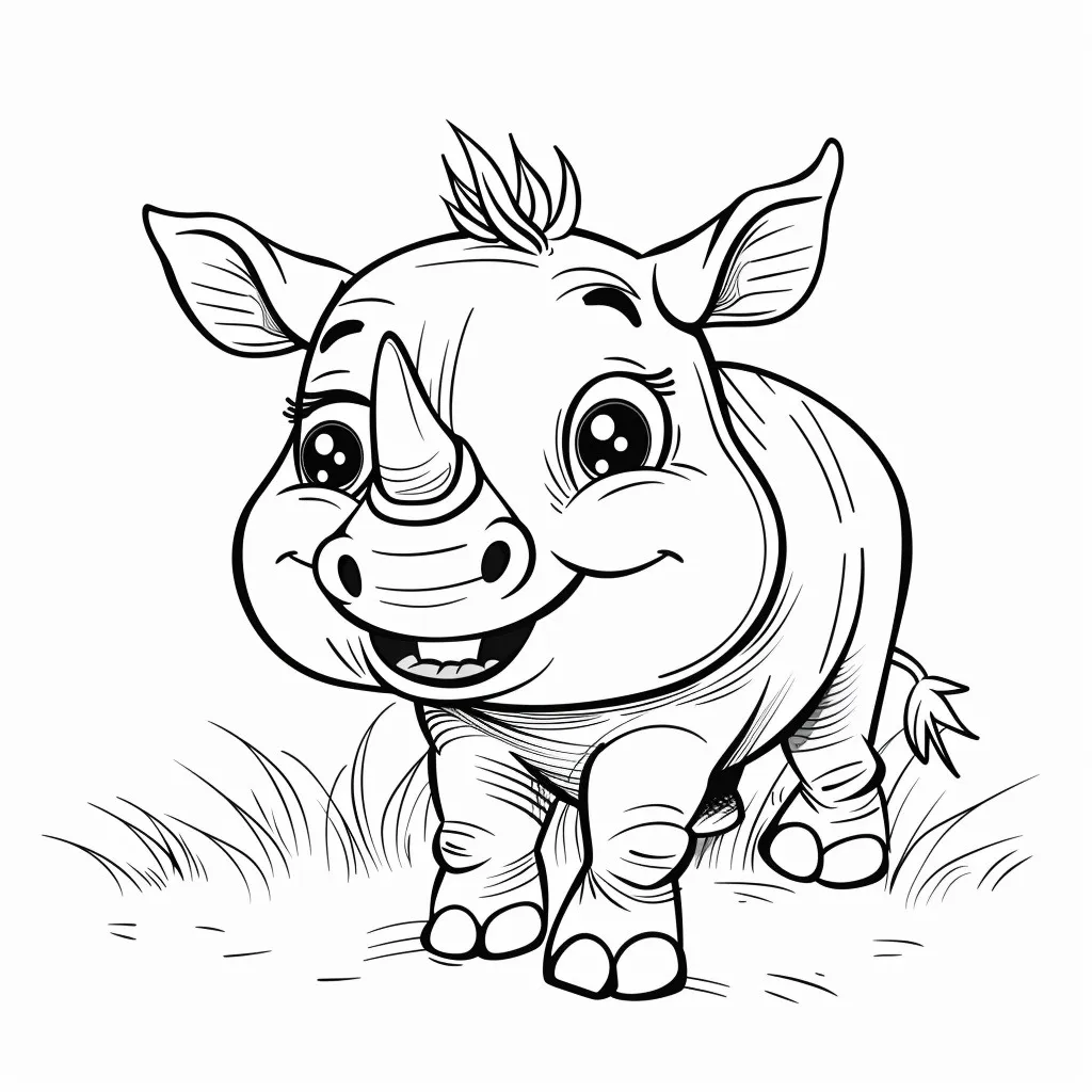 Dibujos para colorear e imprimir Rhinoceros