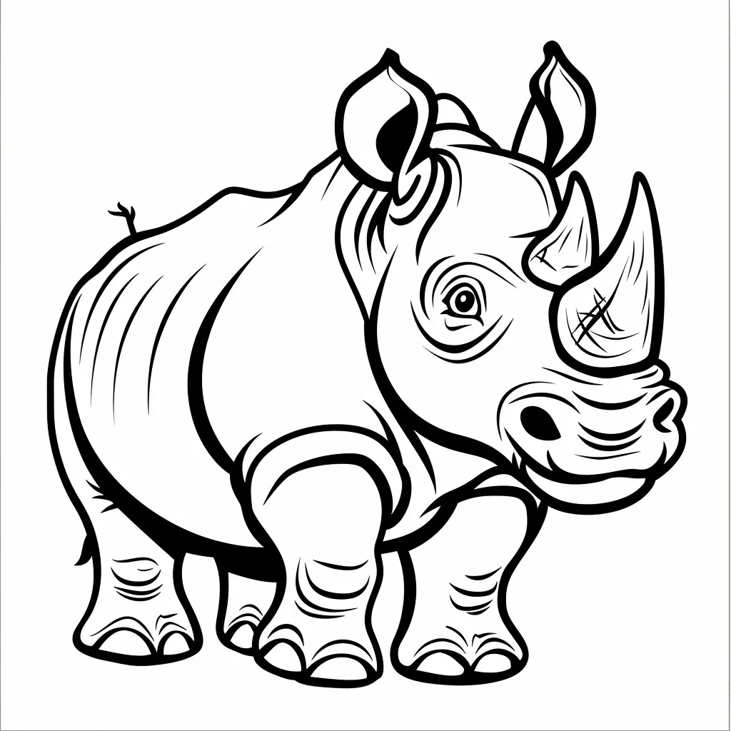 Dibujos para colorear e imprimir Rhinoceros