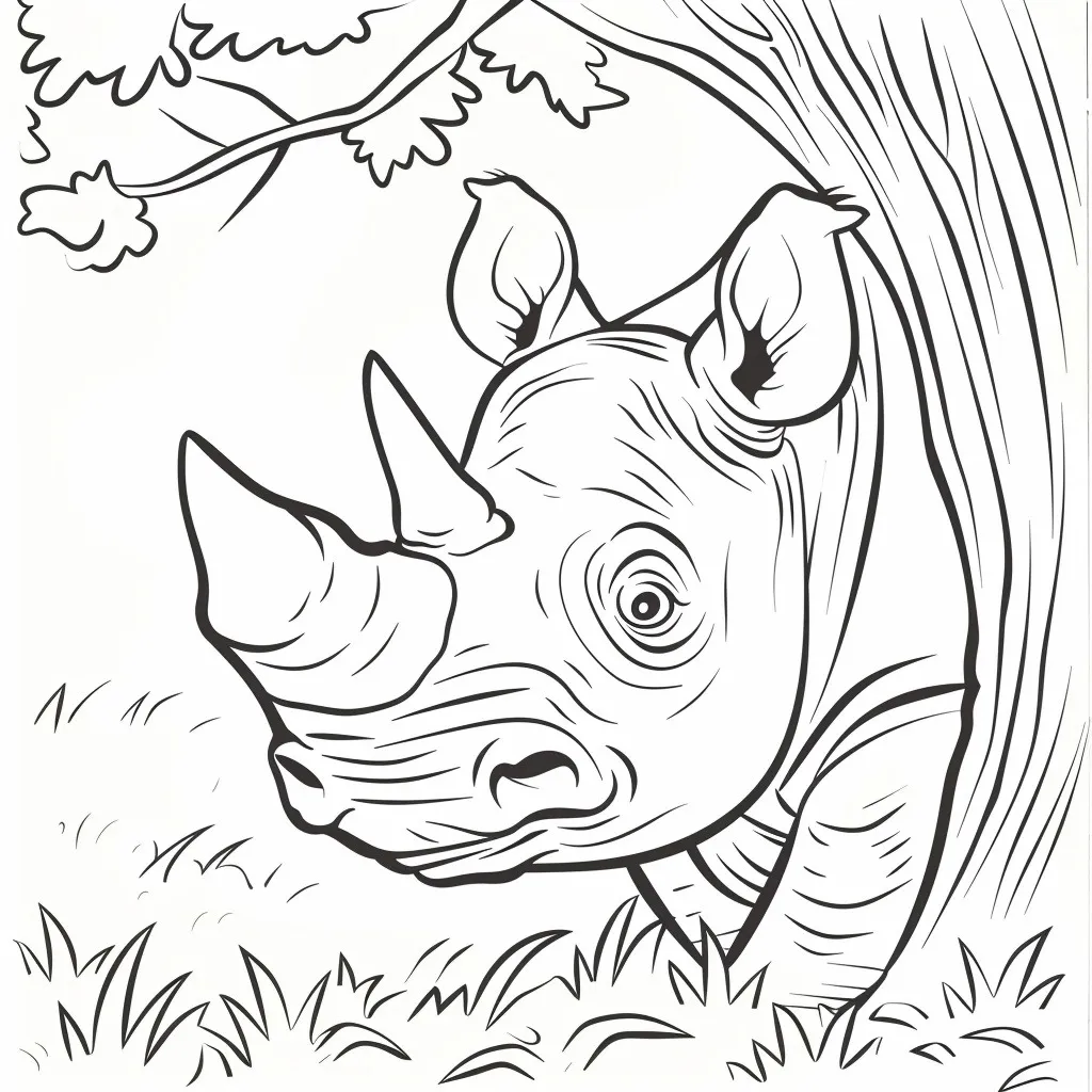 Dibujos para colorear e imprimir Rhinoceros