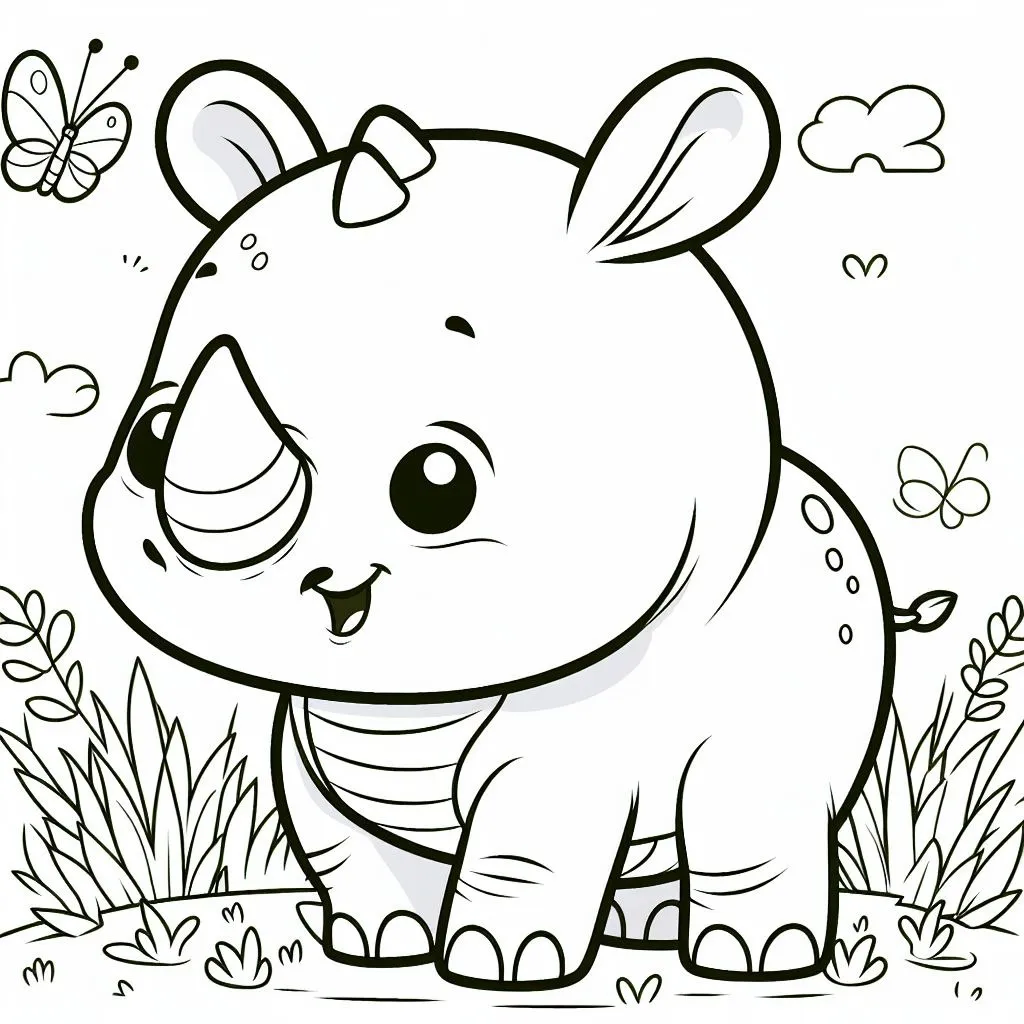 Dibujos para colorear e imprimir Rhinoceros