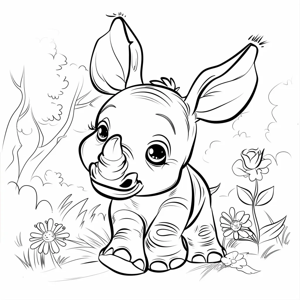 Dibujos para colorear e imprimir Rhinoceros