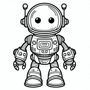 Robot coloring pages 17