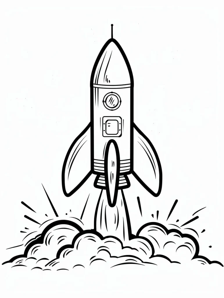 Rocket coloring pages 6