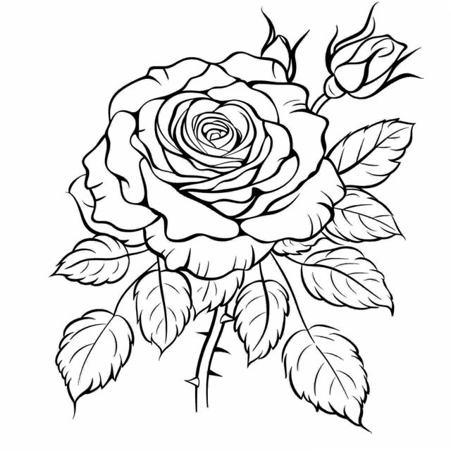 Dibujos para colorear e imprimir Roses