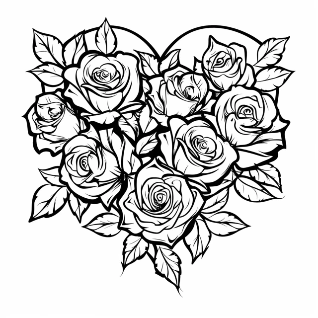 Dibujos para colorear e imprimir Roses