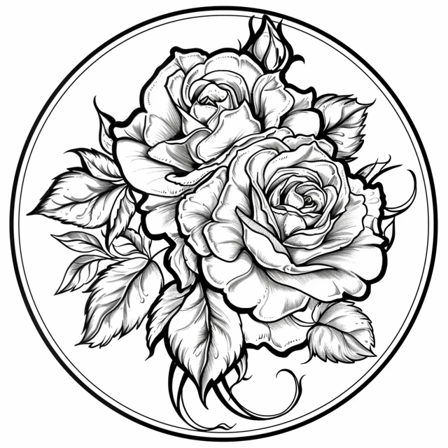 Dibujos para colorear e imprimir Roses