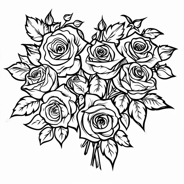 Dibujos para colorear e imprimir Roses