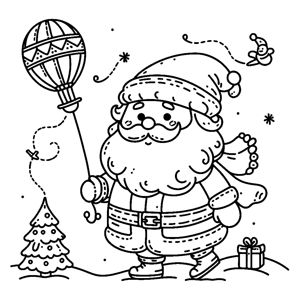 Dibujos para colorear e imprimir Santa Claus