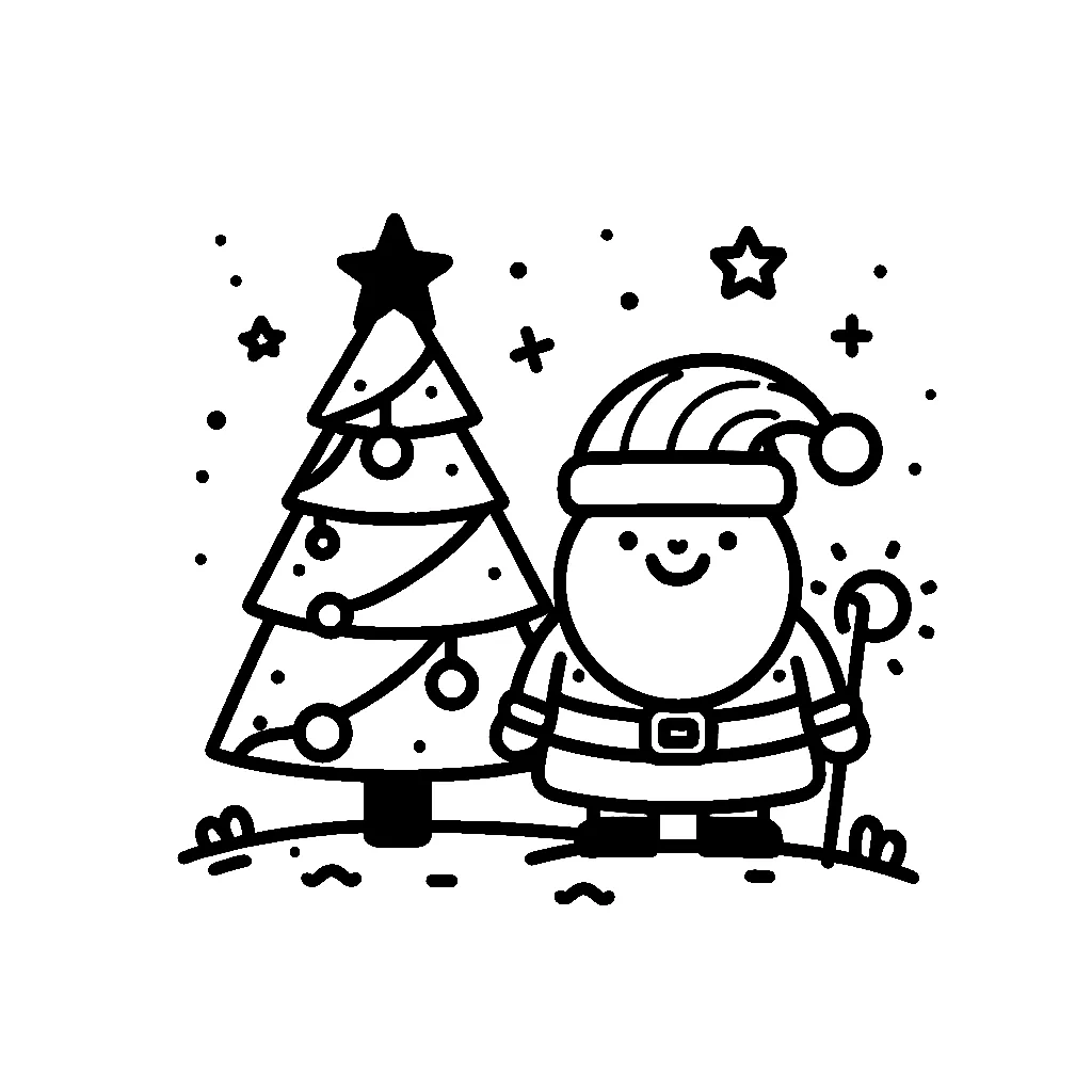 Dibujos para colorear e imprimir Santa Claus