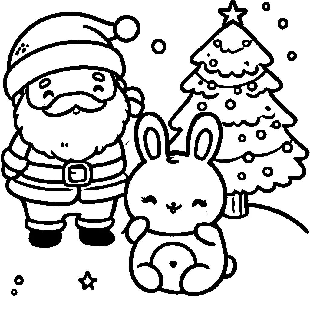 Dibujos para colorear e imprimir Santa Claus