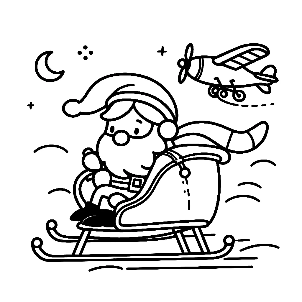 Dibujos para colorear e imprimir Santa Claus