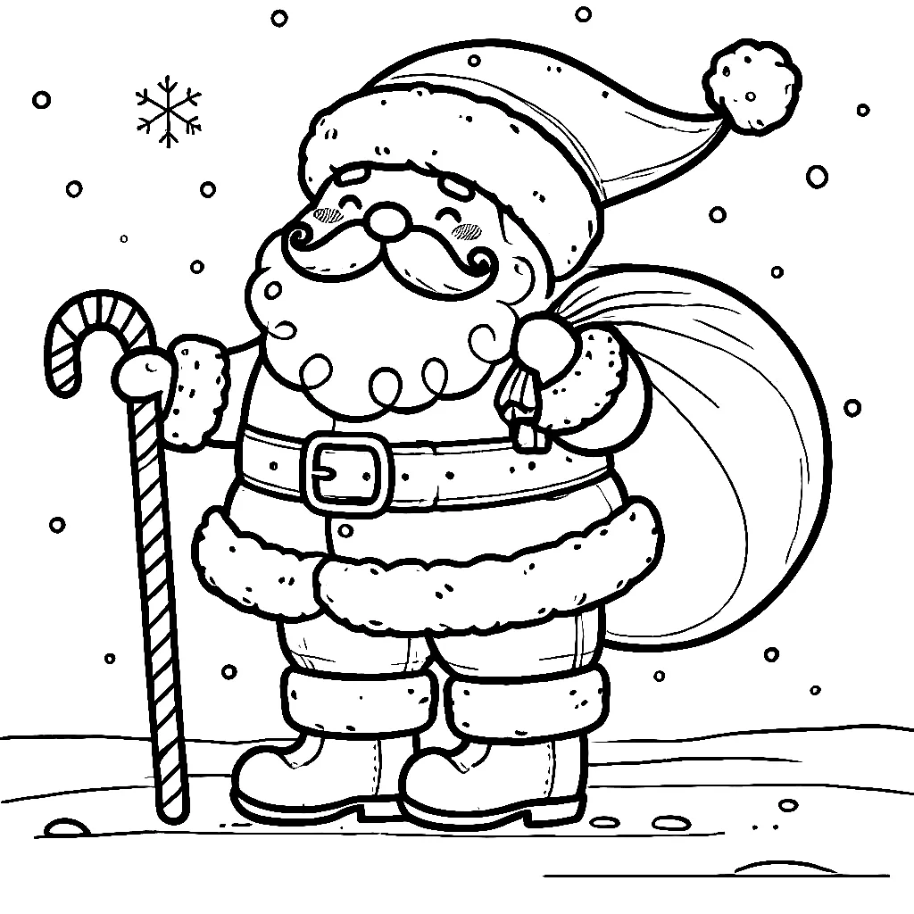 Dibujos para colorear e imprimir Santa Claus