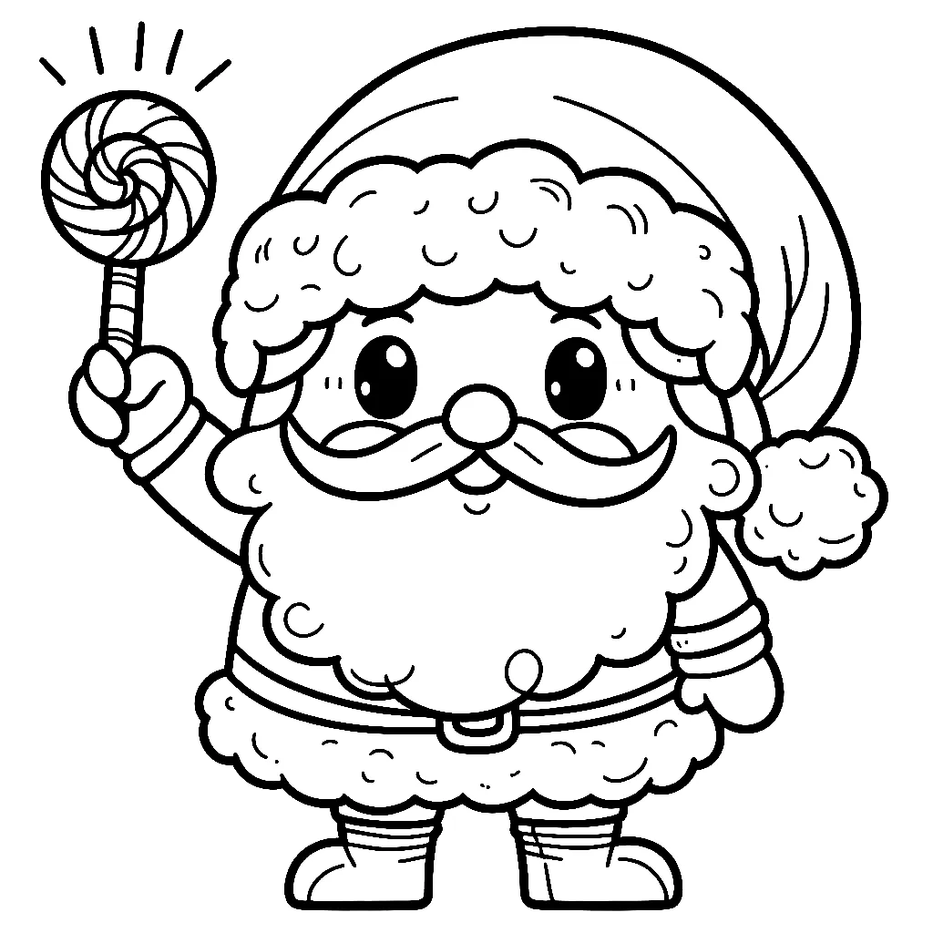 Dibujos para colorear e imprimir Santa Claus