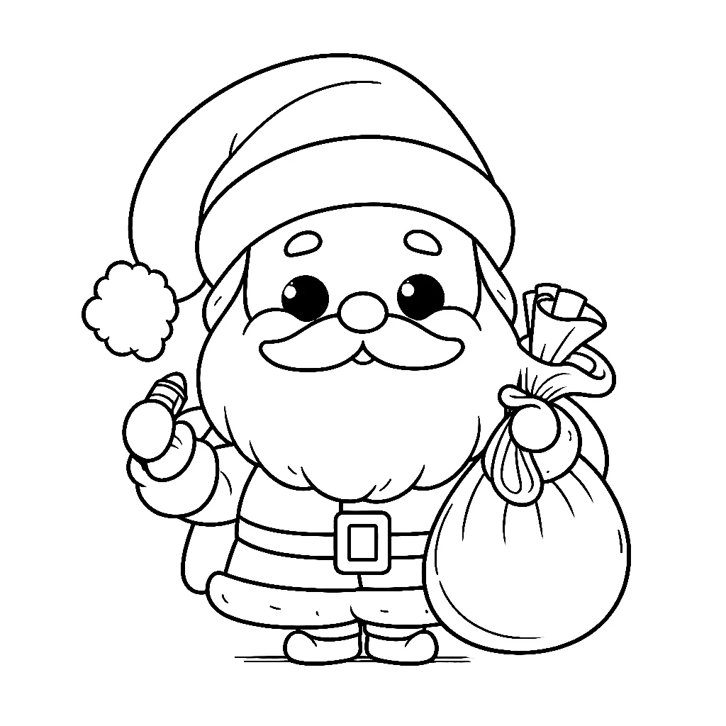 Dibujos para colorear e imprimir Santa Claus