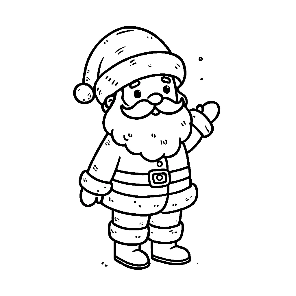 Dibujos para colorear e imprimir Santa Claus