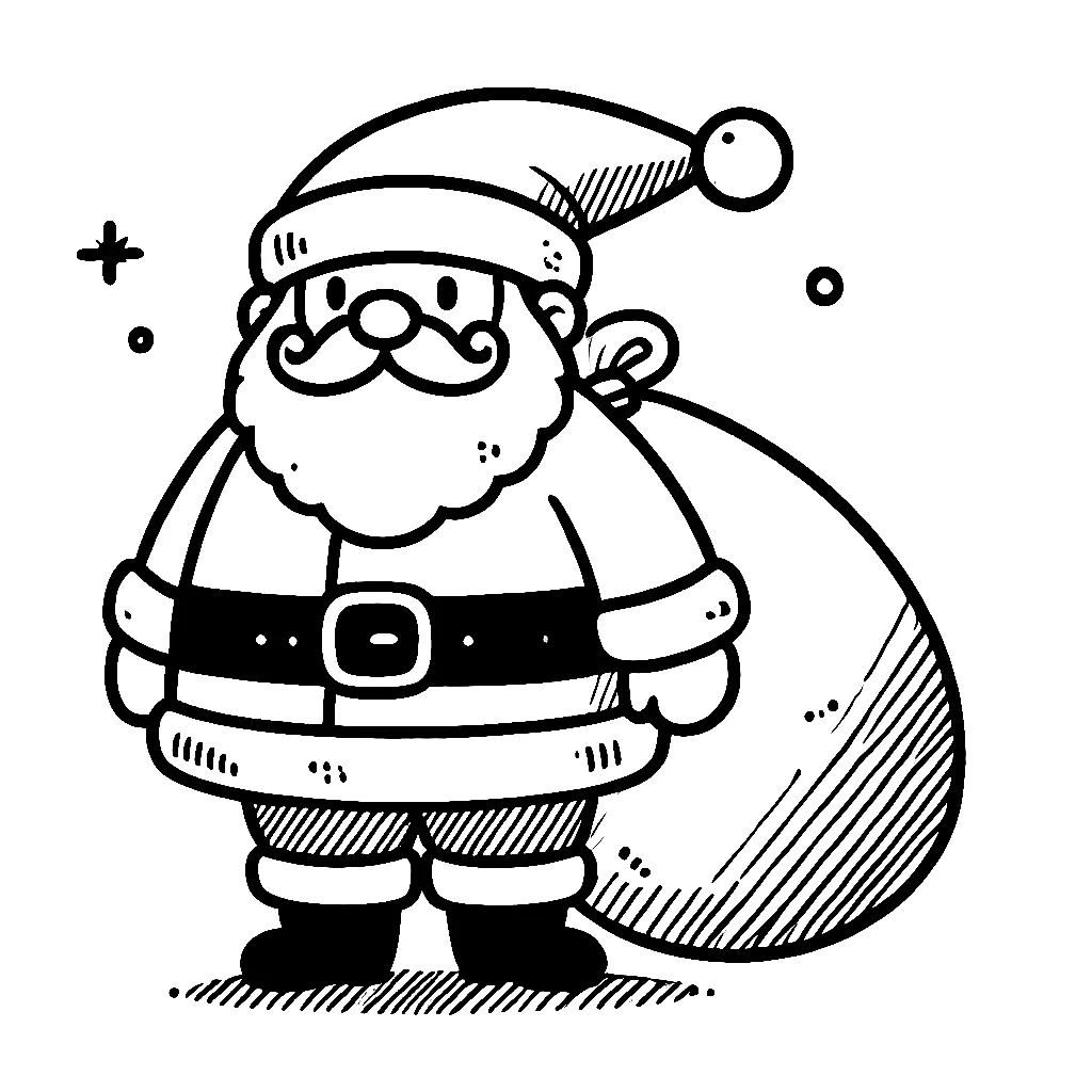 Dibujos para colorear e imprimir Santa Claus