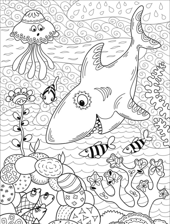 Dibujos para colorear e imprimir Sharks