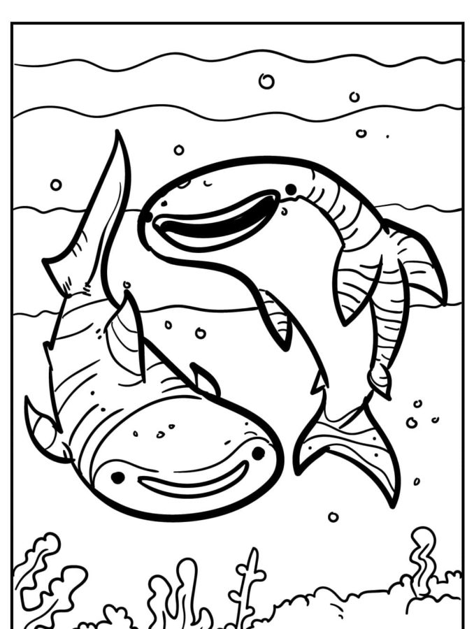 Dibujos para colorear e imprimir Sharks