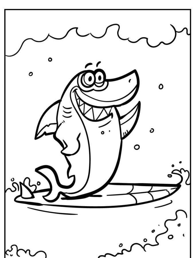 Dibujos para colorear e imprimir Sharks