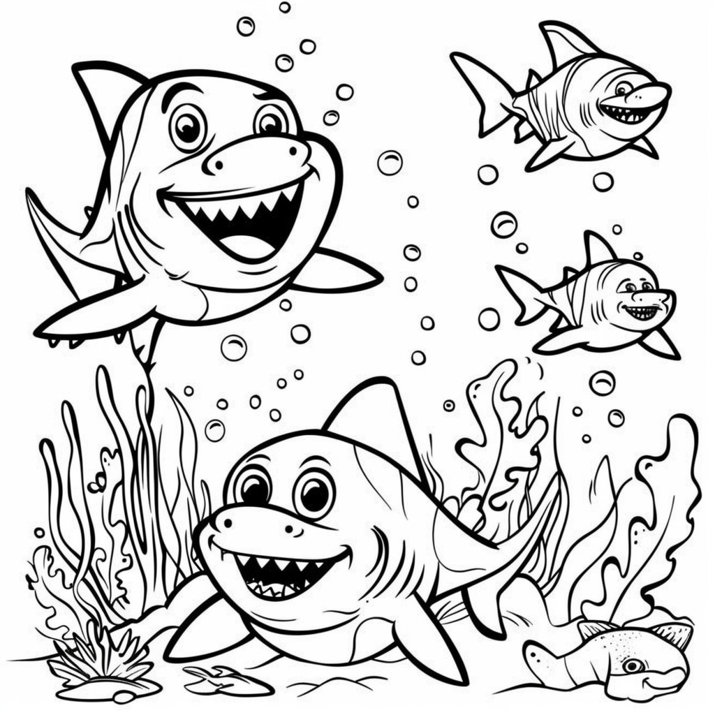 Dibujos para colorear e imprimir Sharks