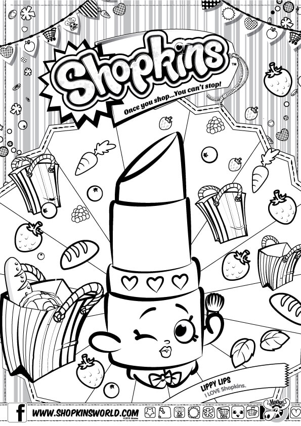 Dibujos para colorear e imprimir Shopkins