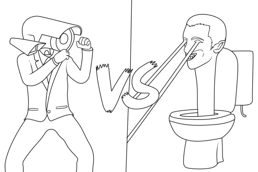 Dibujos para colorear e imprimir Skibidi Toilet