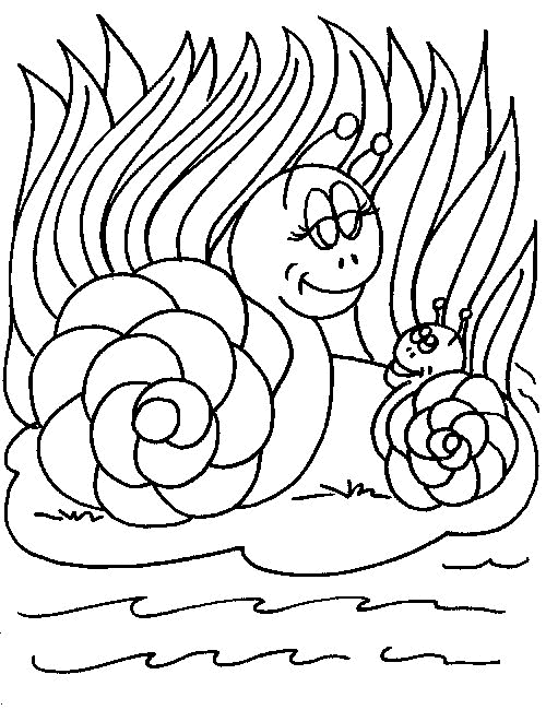 Dibujos para colorear e imprimir Snail