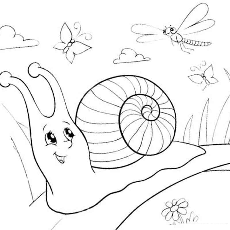 Dibujos para colorear e imprimir Snail