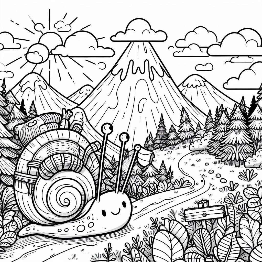 Dibujos para colorear e imprimir Snail