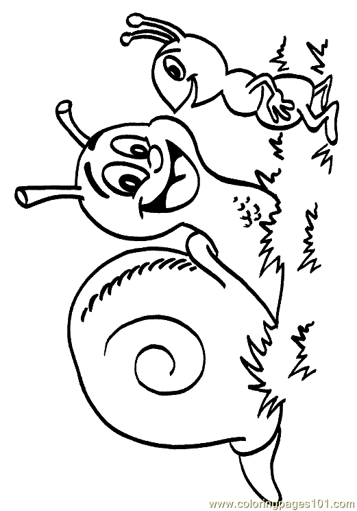 Dibujos para colorear e imprimir Snail