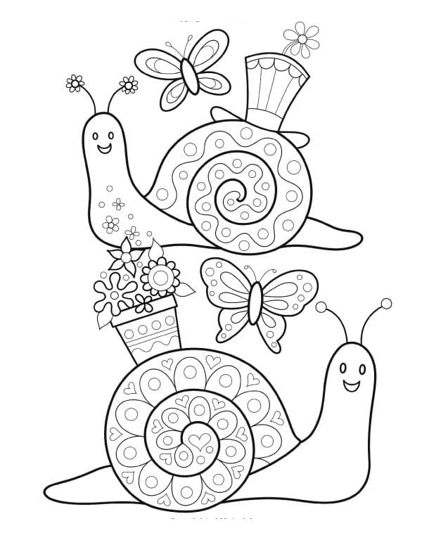 Dibujos para colorear e imprimir Snail