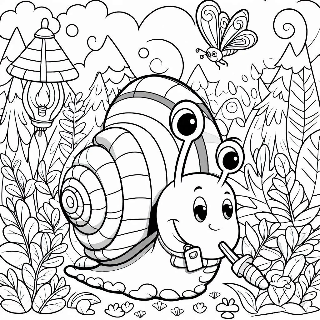 Dibujos para colorear e imprimir Snail