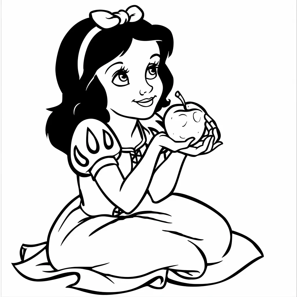 Snow White coloring page 1