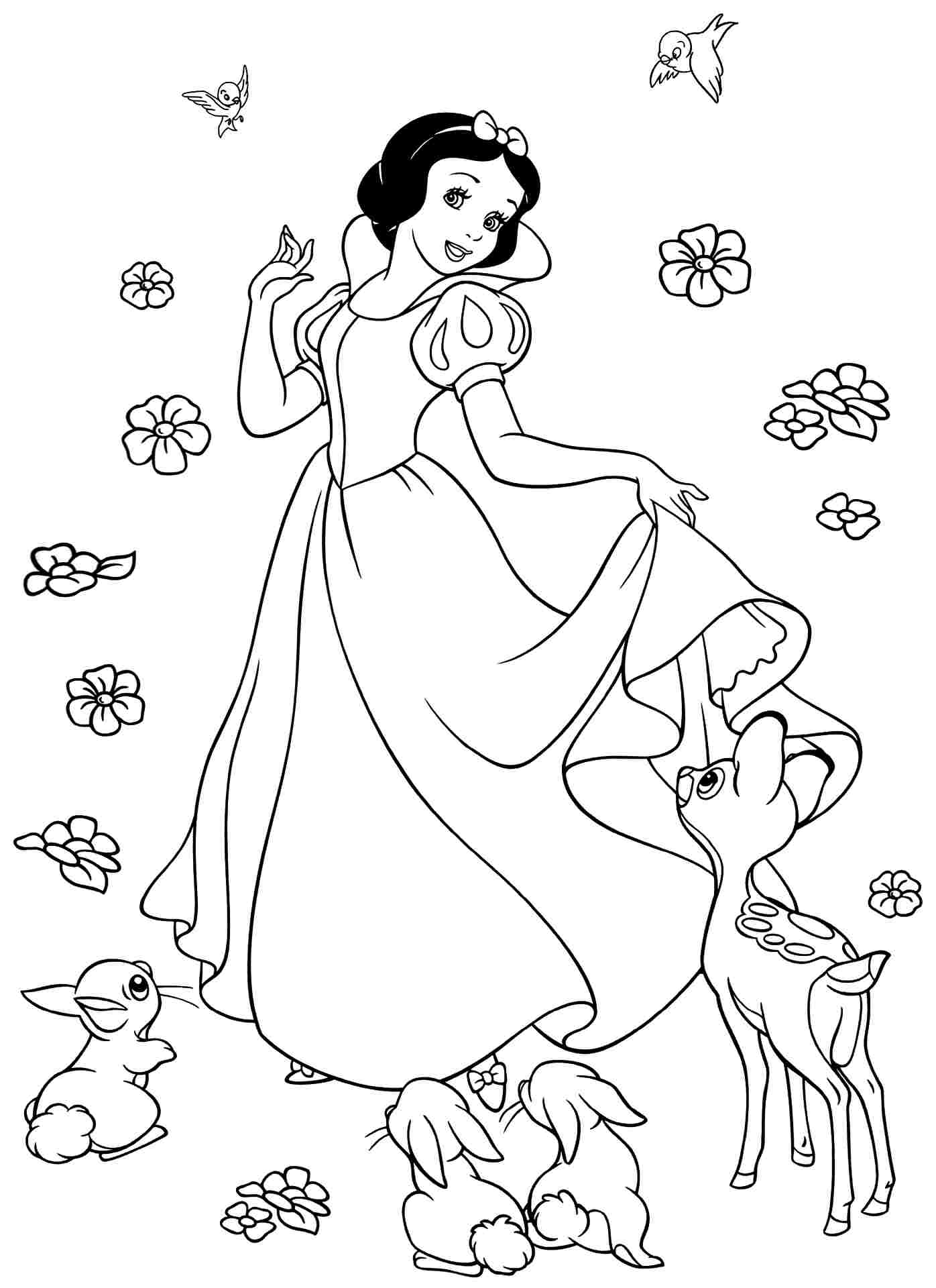 Dibujos para colorear e imprimir Snow White