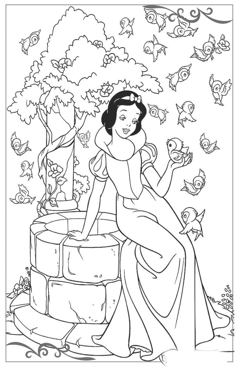 Dibujos para colorear e imprimir Snow White