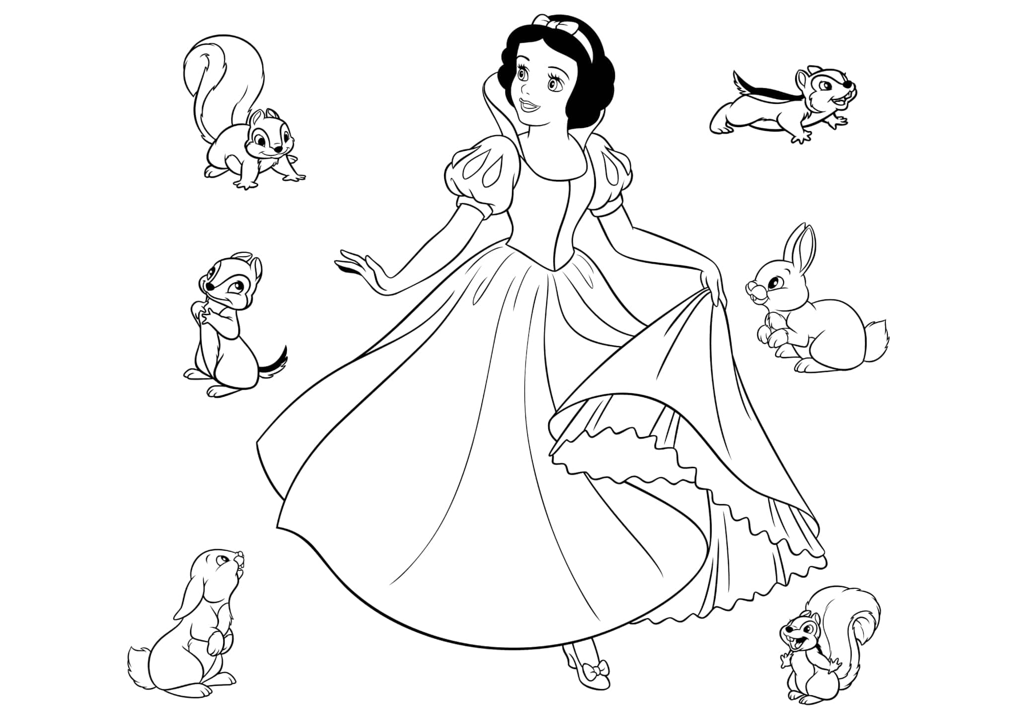 Dibujos para colorear e imprimir Snow White