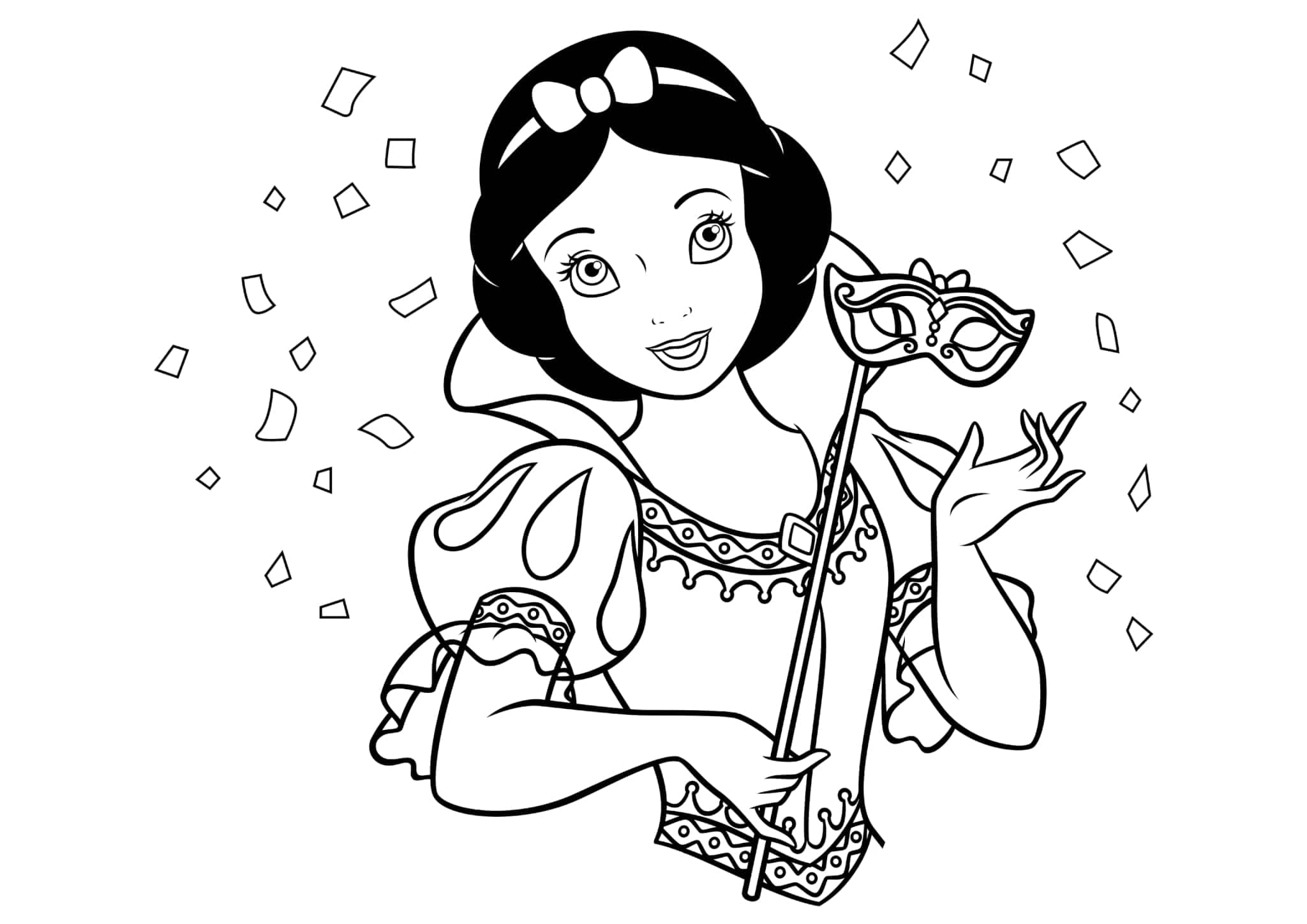 Dibujos para colorear e imprimir Snow White