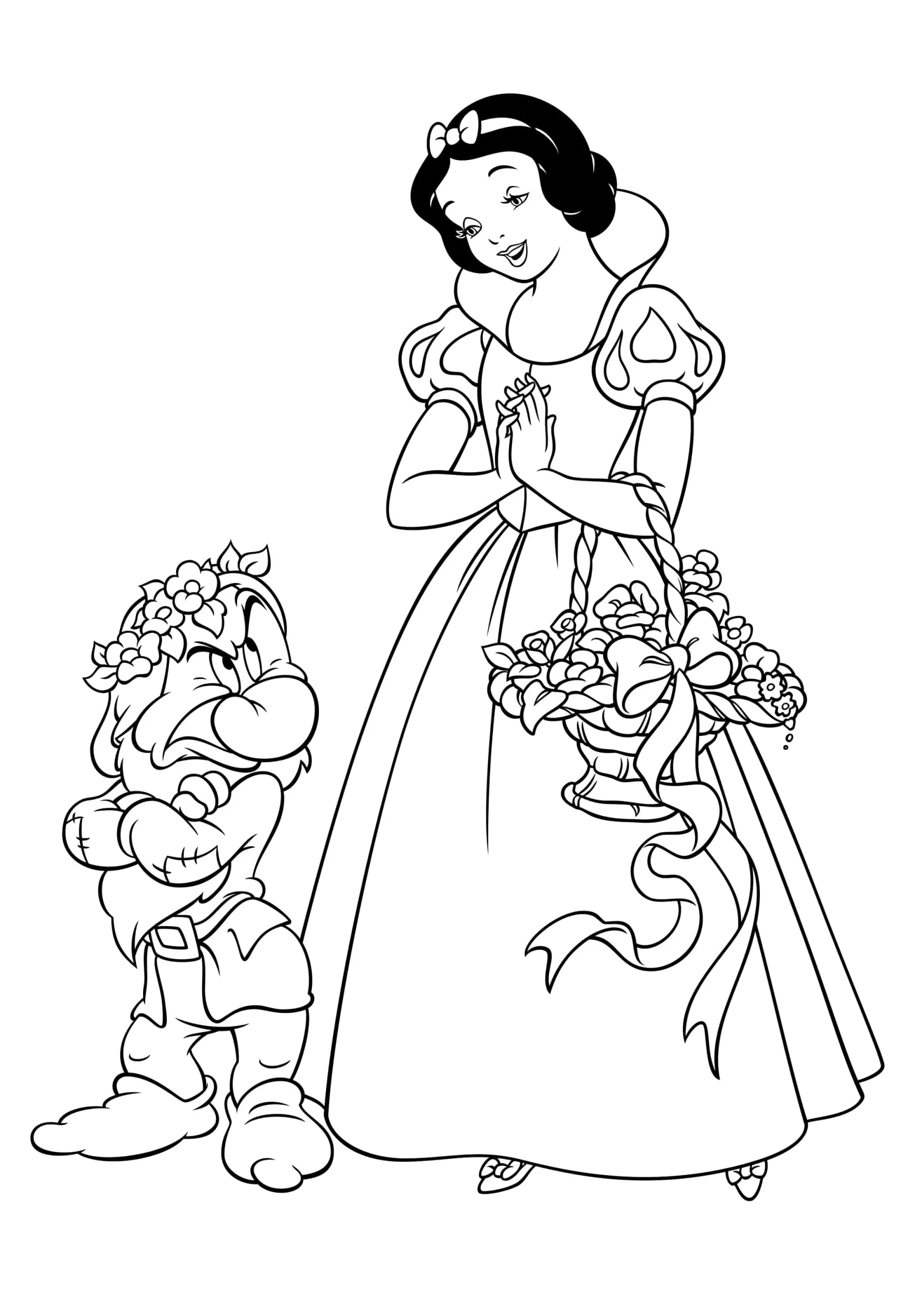 Dibujos para colorear e imprimir Snow White