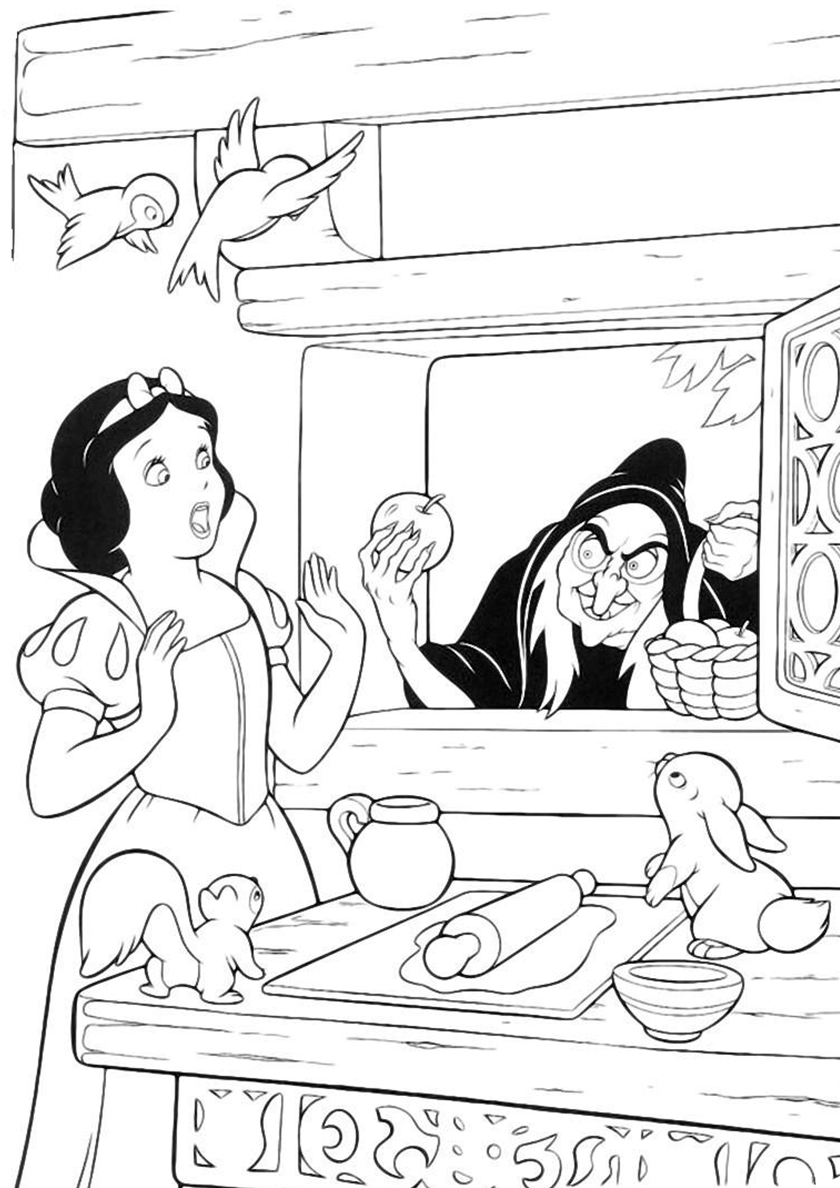 Dibujos para colorear e imprimir Snow White