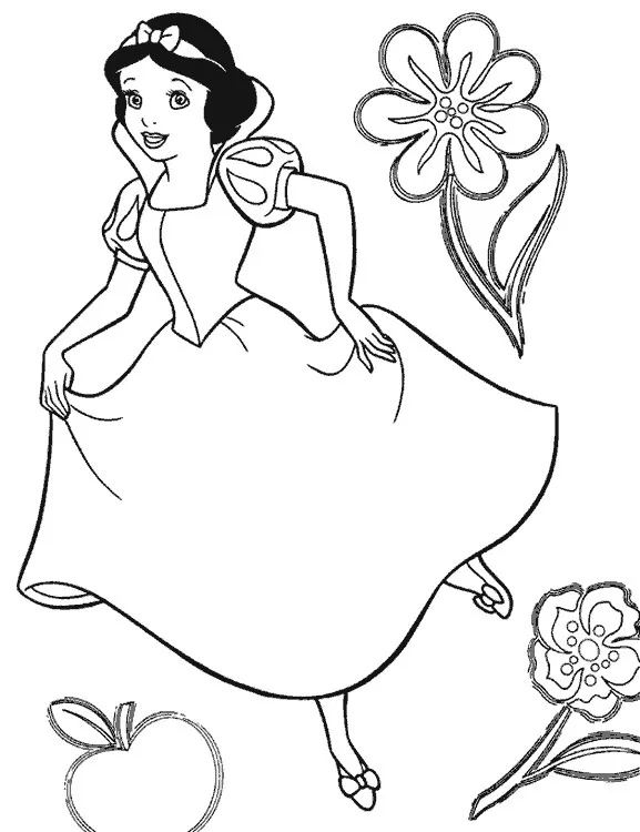 Dibujos para colorear e imprimir Snow White