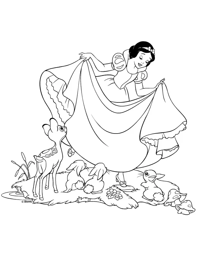 Dibujos para colorear e imprimir Snow White