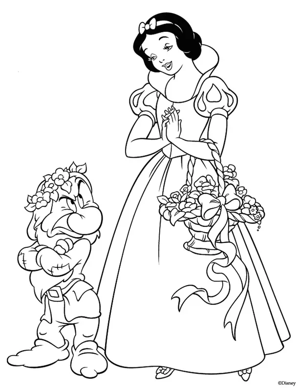 Dibujos para colorear e imprimir Snow White