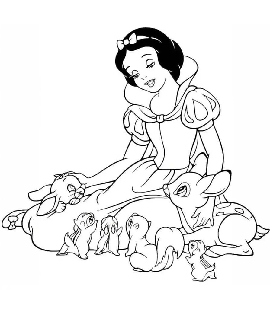 Dibujos para colorear e imprimir Snow White