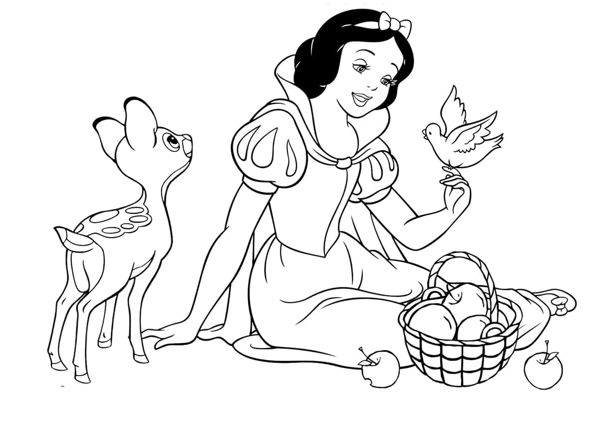 Dibujos para colorear e imprimir Snow White