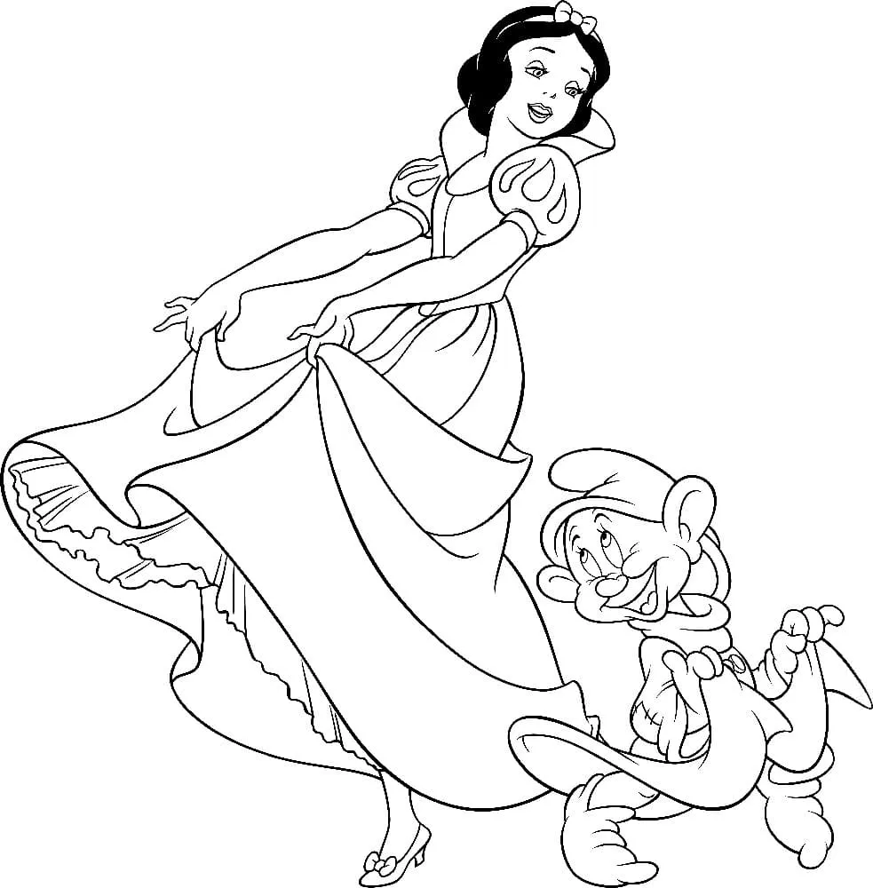 Dibujos para colorear e imprimir Snow White