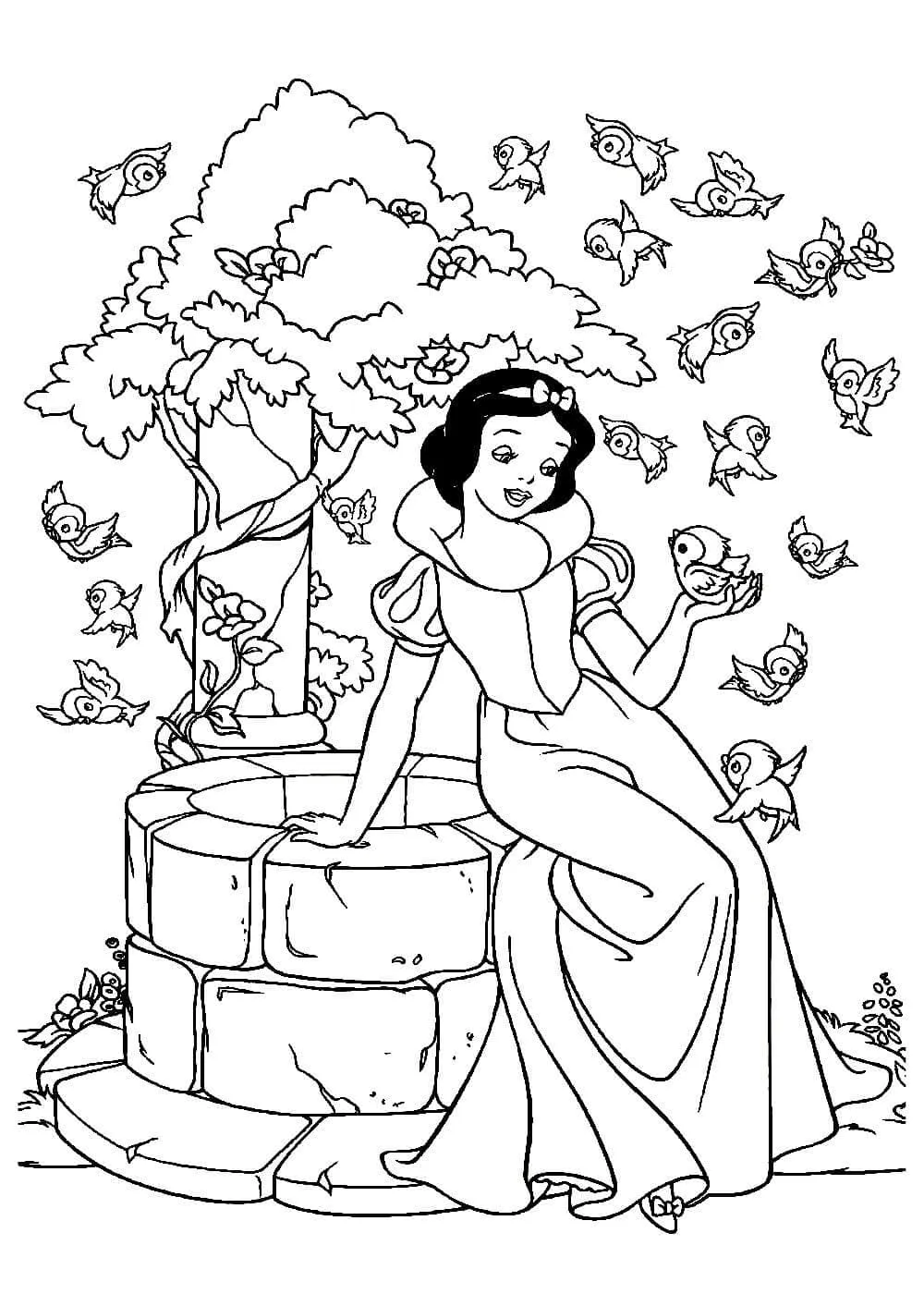 Dibujos para colorear e imprimir Snow White