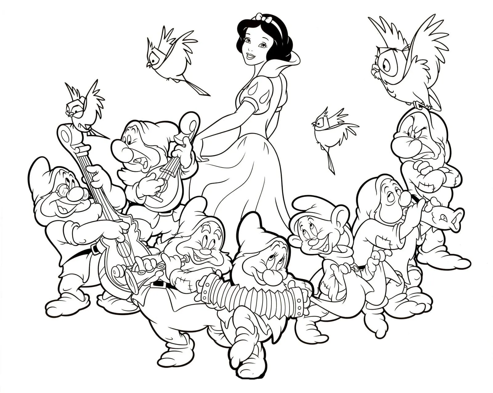 Dibujos para colorear e imprimir Snow White