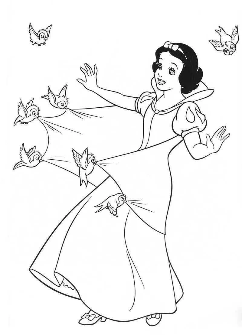 Dibujos para colorear e imprimir Snow White