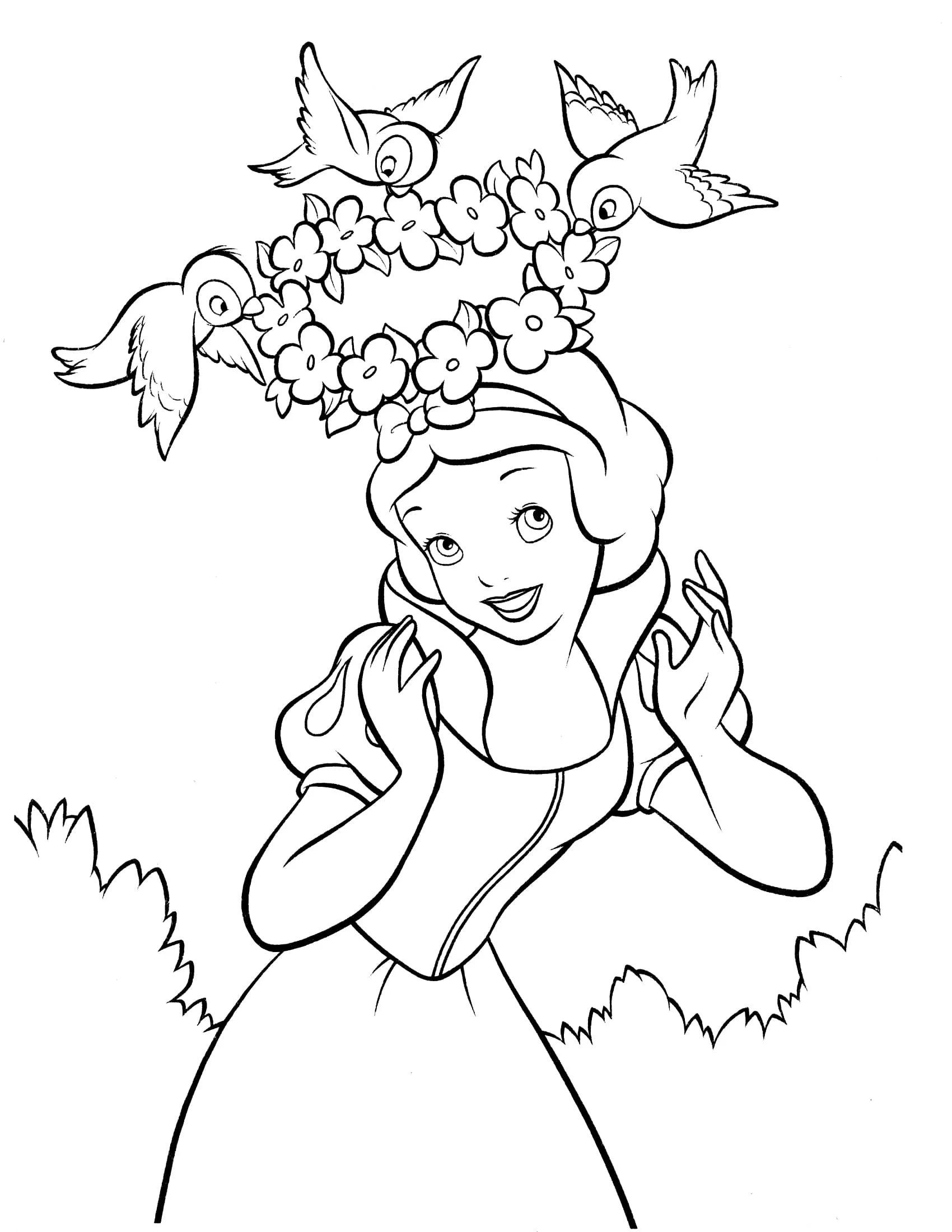 Dibujos para colorear e imprimir Snow White